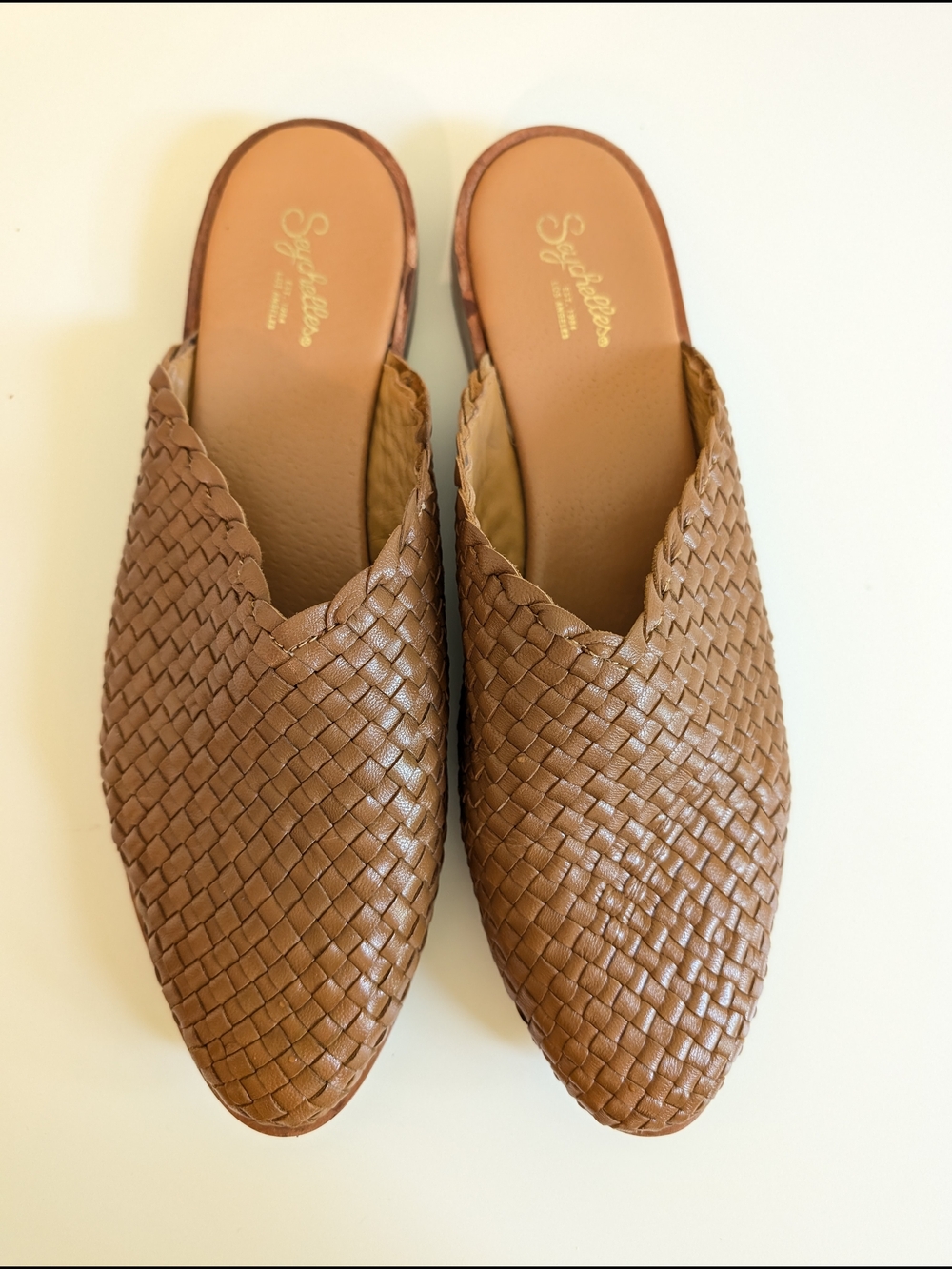 SoftWalk Brown Woven Mule Flats Size 10 | Slip On Shoes